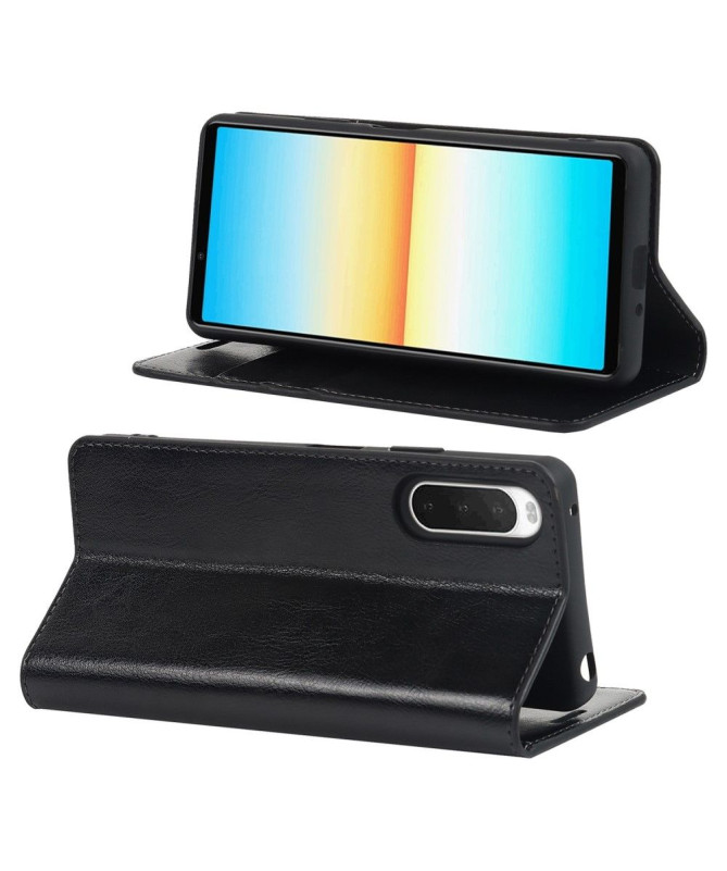 Housse Sony Xperia 10 IV Cuir Porte Cartes Fonction Support