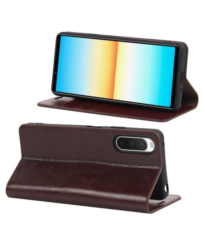 Housse Sony Xperia 10 IV Cuir Porte Cartes Fonction Support