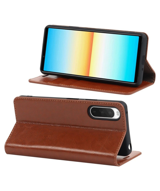 Housse Sony Xperia 10 IV Cuir Porte Cartes Fonction Support