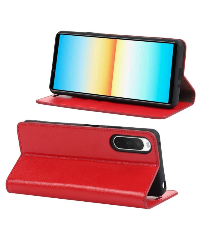 Housse Sony Xperia 10 IV Cuir Porte Cartes Fonction Support