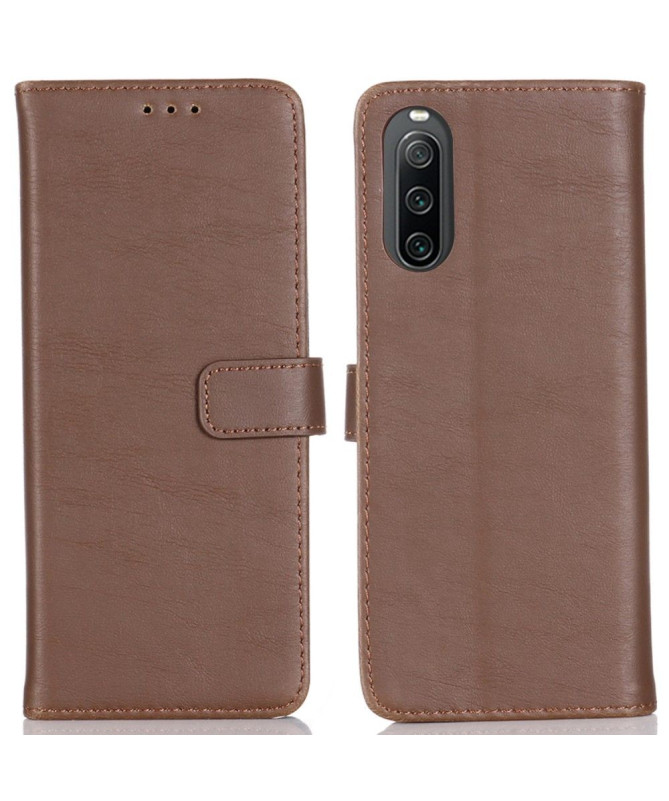 Étui Sony Xperia 10 IV folio simili cuir rétro