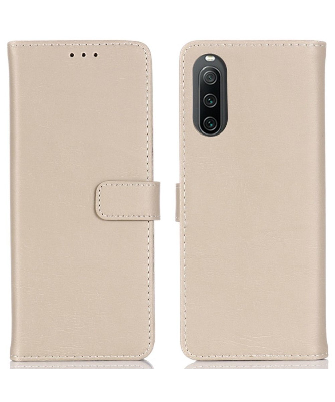 Étui Sony Xperia 10 IV folio simili cuir rétro