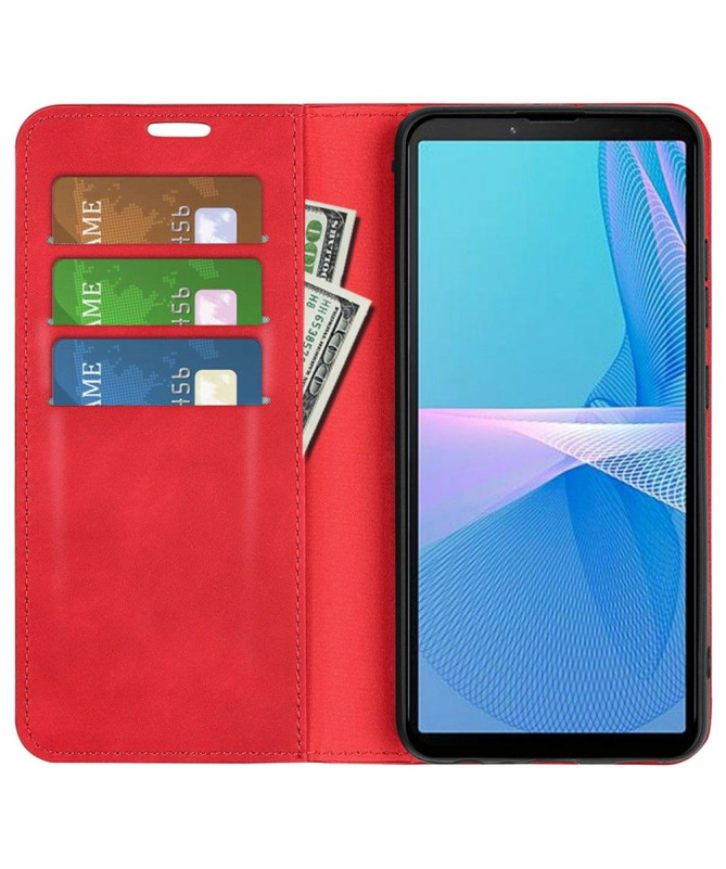 Étui Sony Xperia 10 IV simili cuir fonction stand
