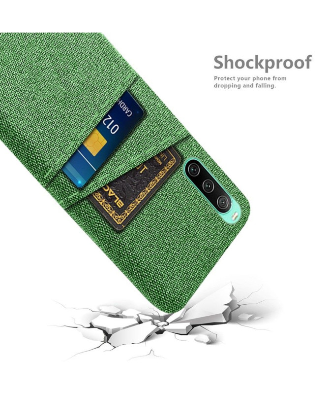 Coque Sony Xperia 10 IV Tissu Porte-Cartes