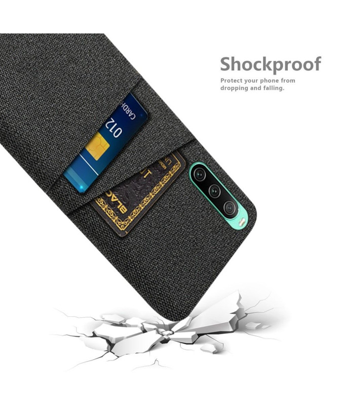 Coque Sony Xperia 10 IV Tissu Porte-Cartes
