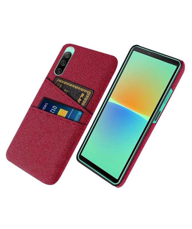 Coque Sony Xperia 10 IV Tissu Porte-Cartes