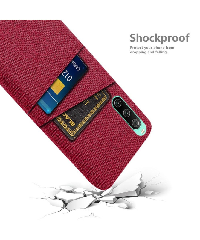 Coque Sony Xperia 10 IV Tissu Porte-Cartes