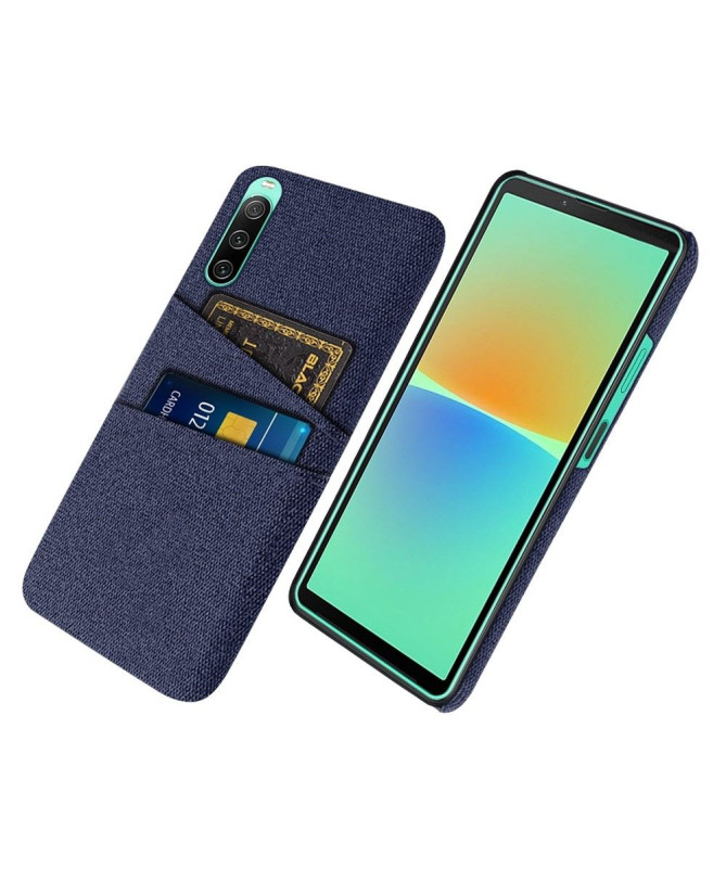 Coque Sony Xperia 10 IV Tissu Porte-Cartes