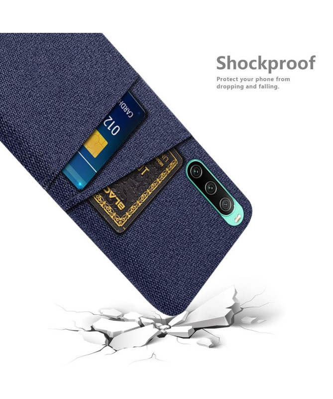 Coque Sony Xperia 10 IV Tissu Porte-Cartes