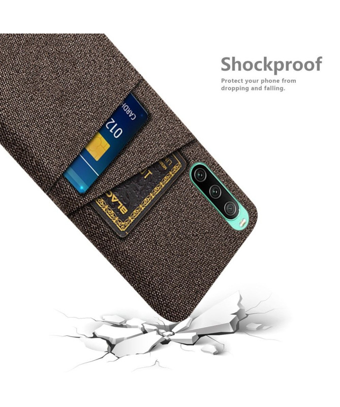 Coque Sony Xperia 10 IV Tissu Porte-Cartes