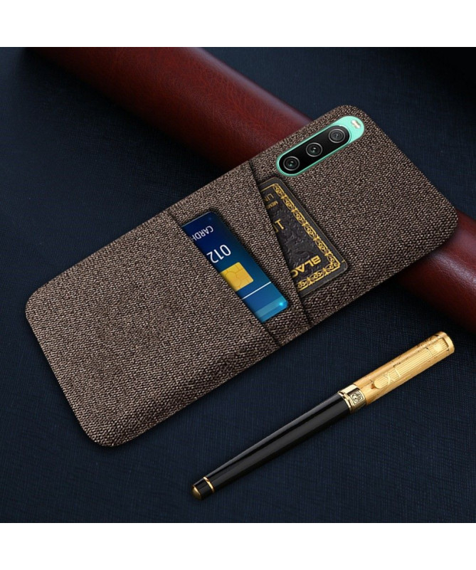 Coque Sony Xperia 10 IV Tissu Porte-Cartes