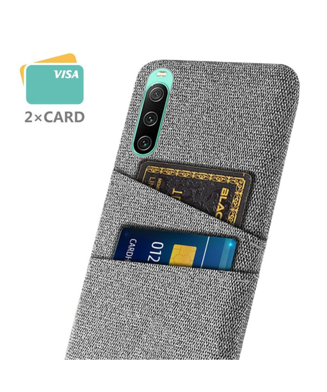 Coque Sony Xperia 10 IV Tissu Porte-Cartes