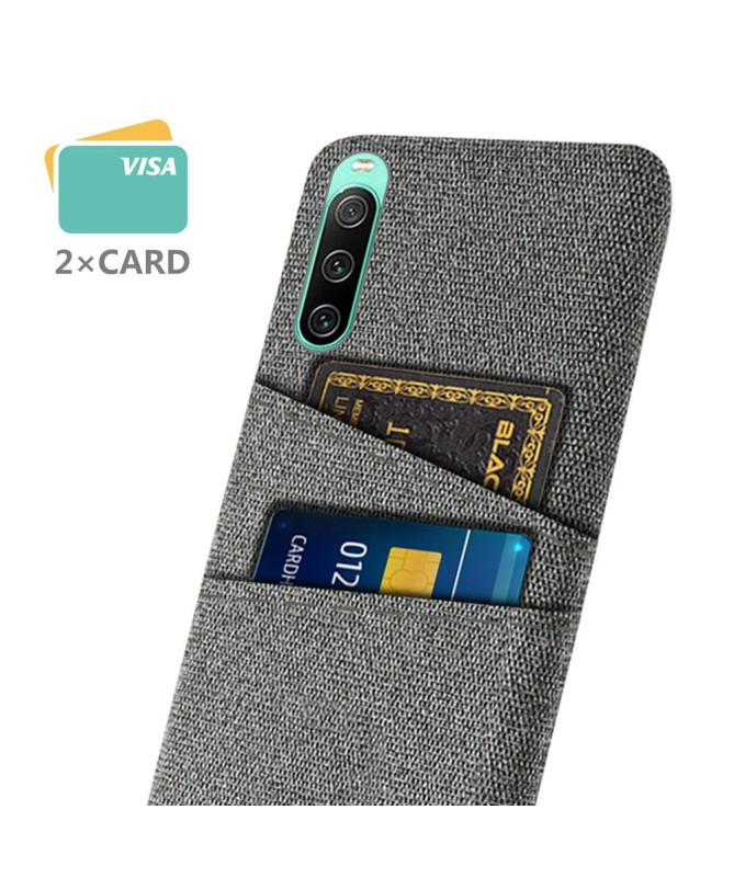 Coque Sony Xperia 10 IV Tissu Porte-Cartes
