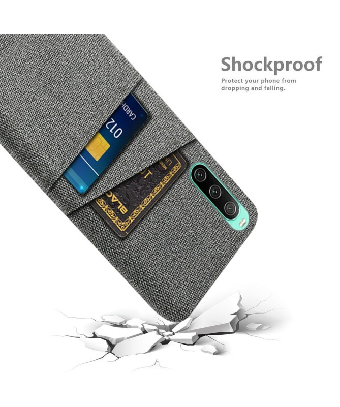 Coque Sony Xperia 10 IV Tissu Porte-Cartes