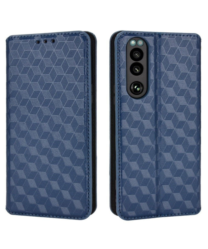 Housse Sony Xperia 5 IV flip cover design géométrie