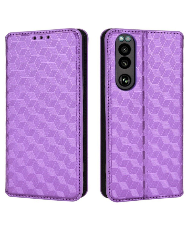 Housse Sony Xperia 5 IV flip cover design géométrie