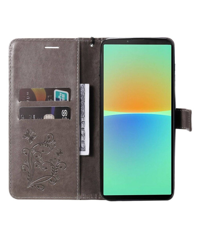Housse Sony Xperia 10 IV papillons fonction support