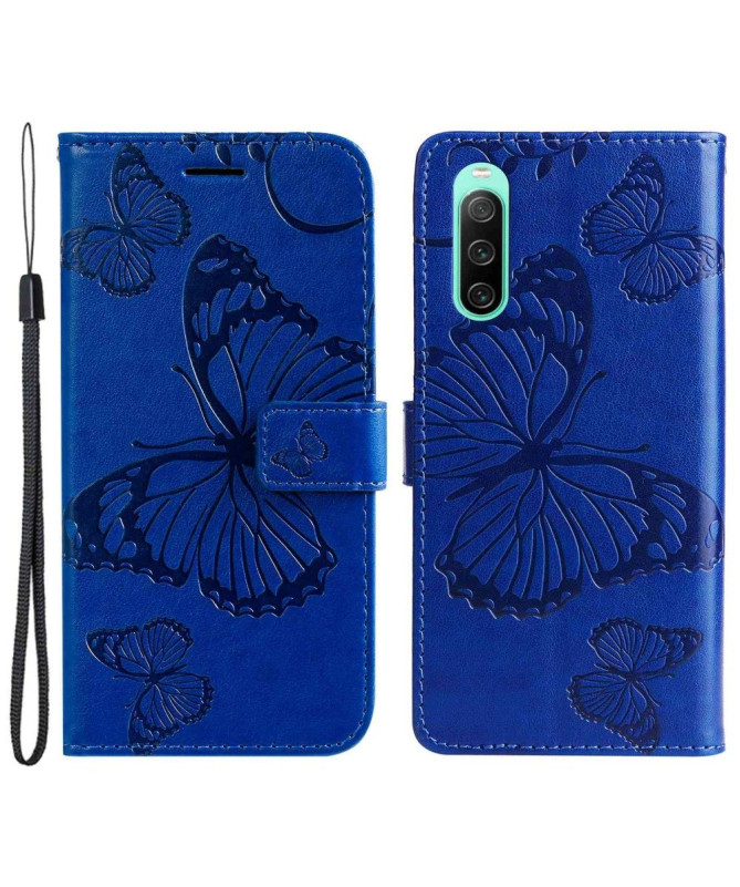 Housse Sony Xperia 10 IV papillons fonction support