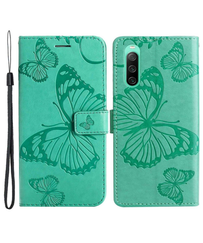 Housse Sony Xperia 10 IV papillons fonction support