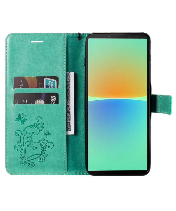 Housse Sony Xperia 10 IV papillons fonction support