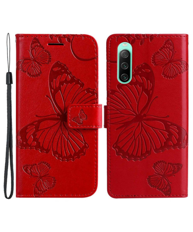 Housse Sony Xperia 10 IV papillons fonction support