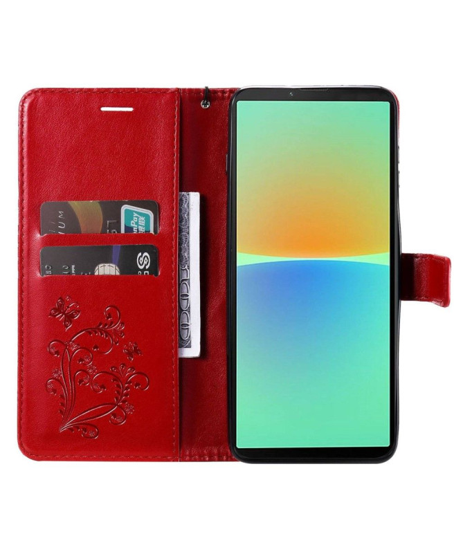 Housse Sony Xperia 10 IV papillons fonction support
