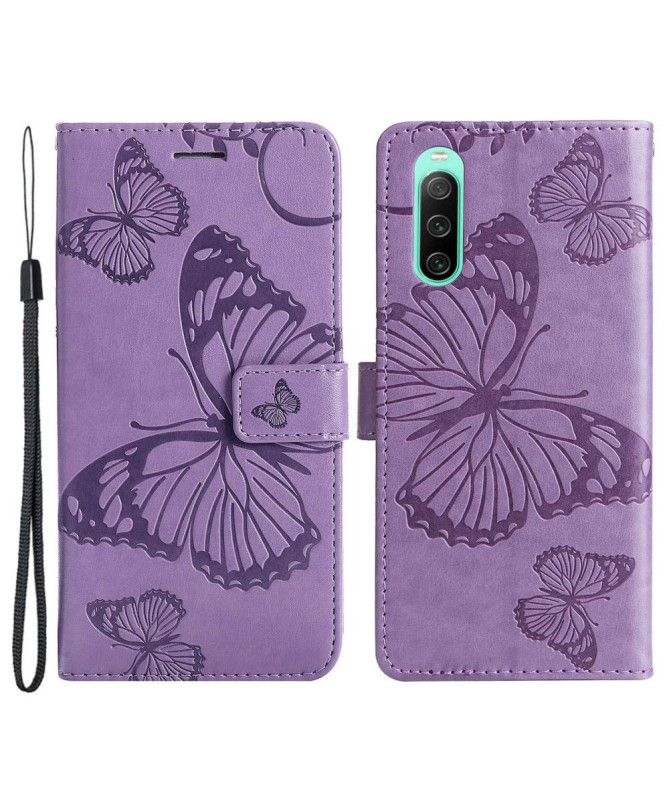Housse Sony Xperia 10 IV papillons fonction support