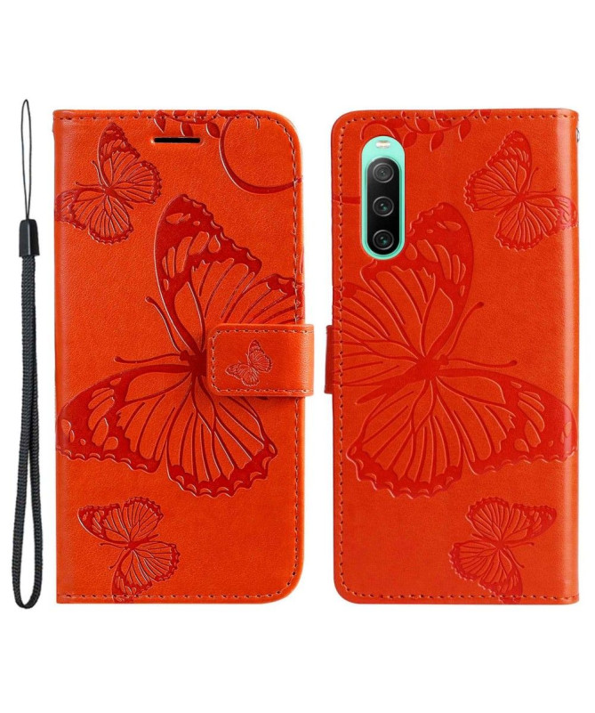 Housse Sony Xperia 10 IV papillons fonction support