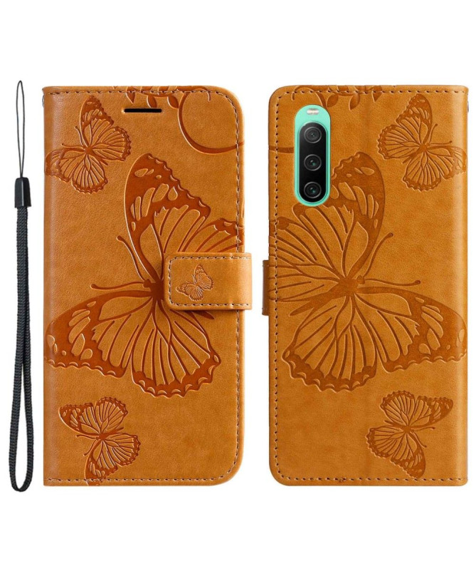 Housse Sony Xperia 10 IV papillons fonction support