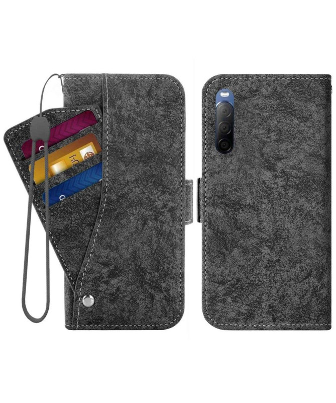 Housse Sony Xperia 10 IV KAMILLE Simili Cuir Porte-Cartes