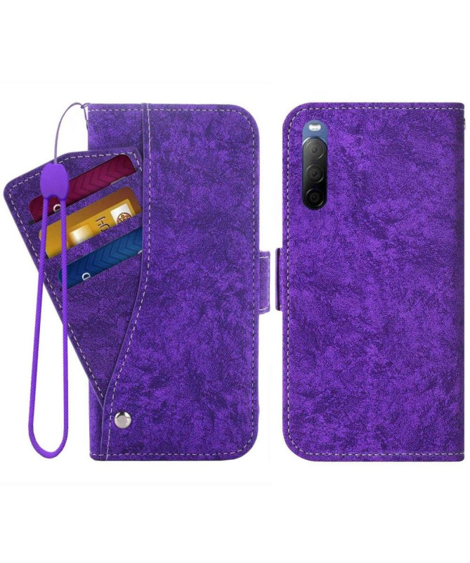 Housse Sony Xperia 10 IV KAMILLE Simili Cuir Porte-Cartes