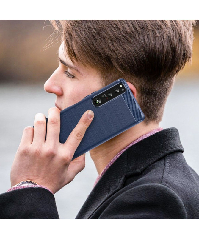 Coque Sony Xperia 1 IV effet brossé silicone