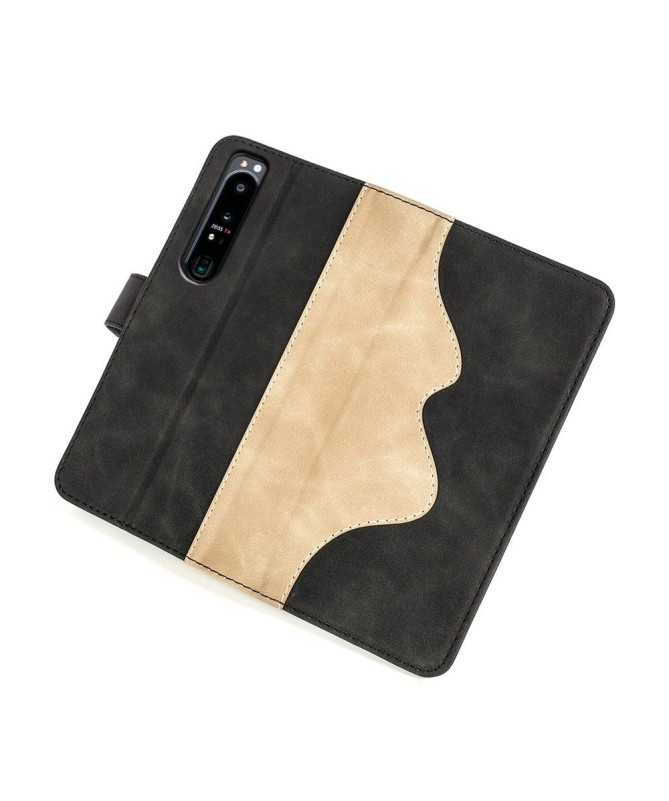 Housse Sony Xperia 1 IV Stand Folio Bicolore