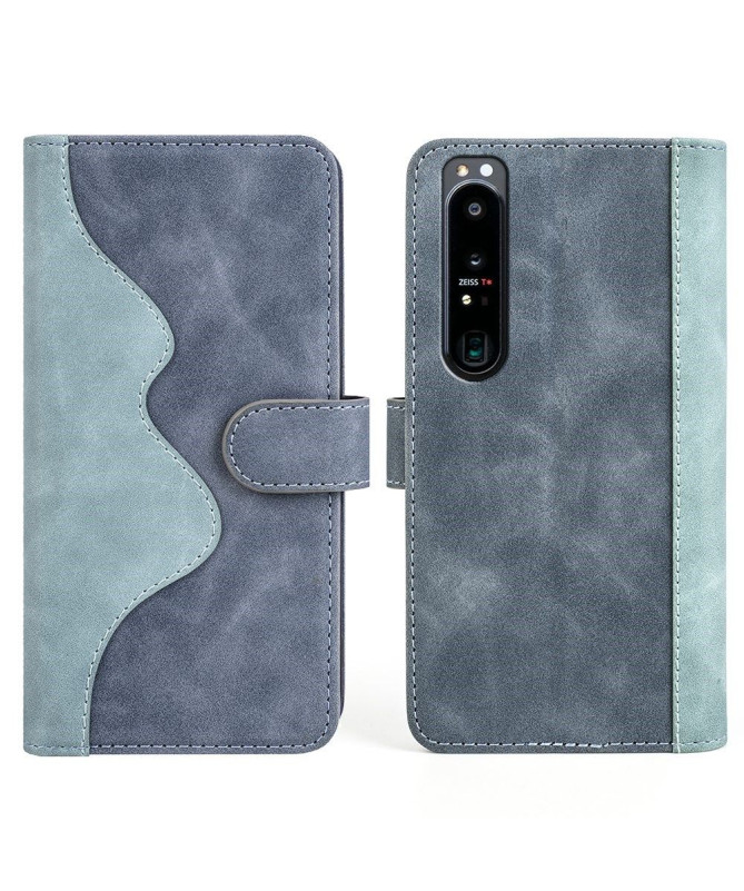 Housse Sony Xperia 1 IV Stand Folio Bicolore