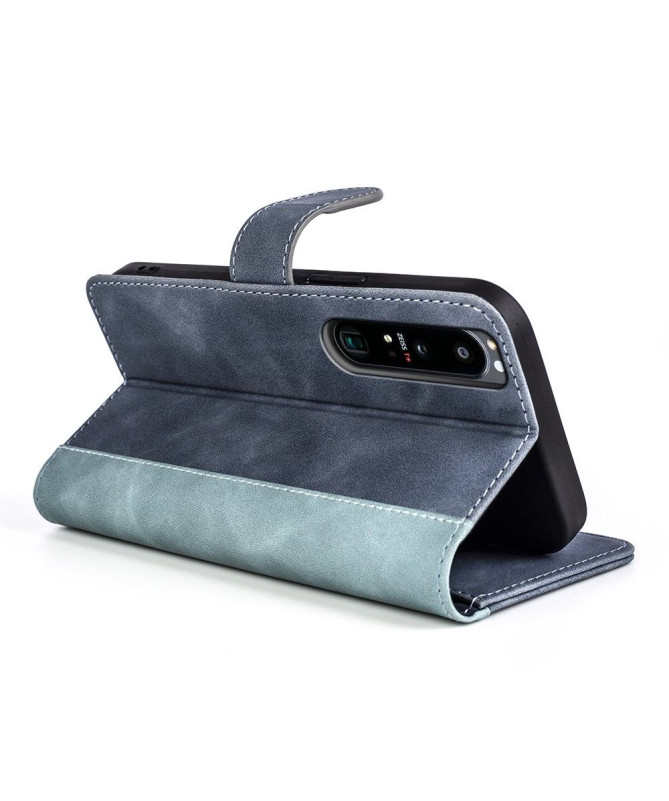 Housse Sony Xperia 1 IV Stand Folio Bicolore