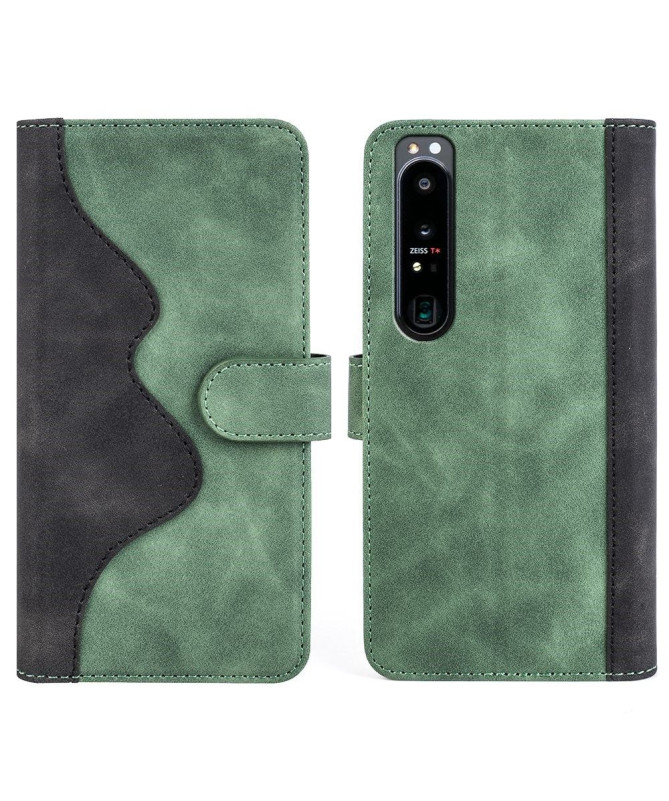 Housse Sony Xperia 1 IV Stand Folio Bicolore