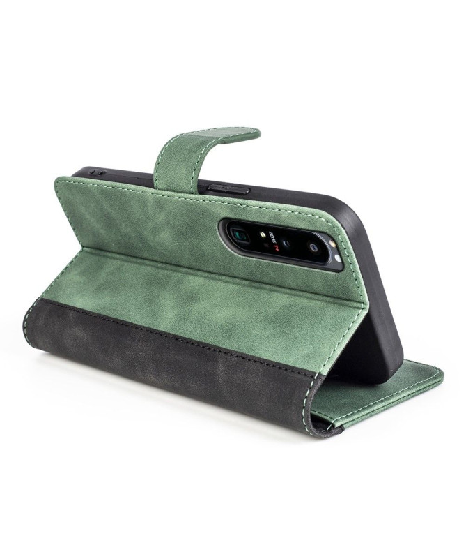 Housse Sony Xperia 1 IV Stand Folio Bicolore