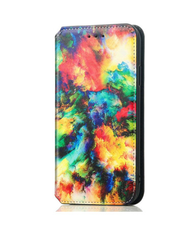 Housse Sony Xperia 1 IV Rabat Flip Nuage iridescent