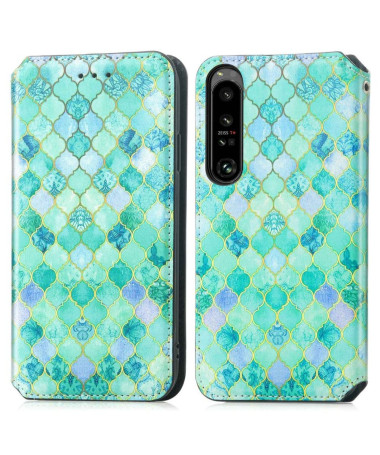 Housse Sony Xperia 1 IV Rabat Flip Motif Arabesque