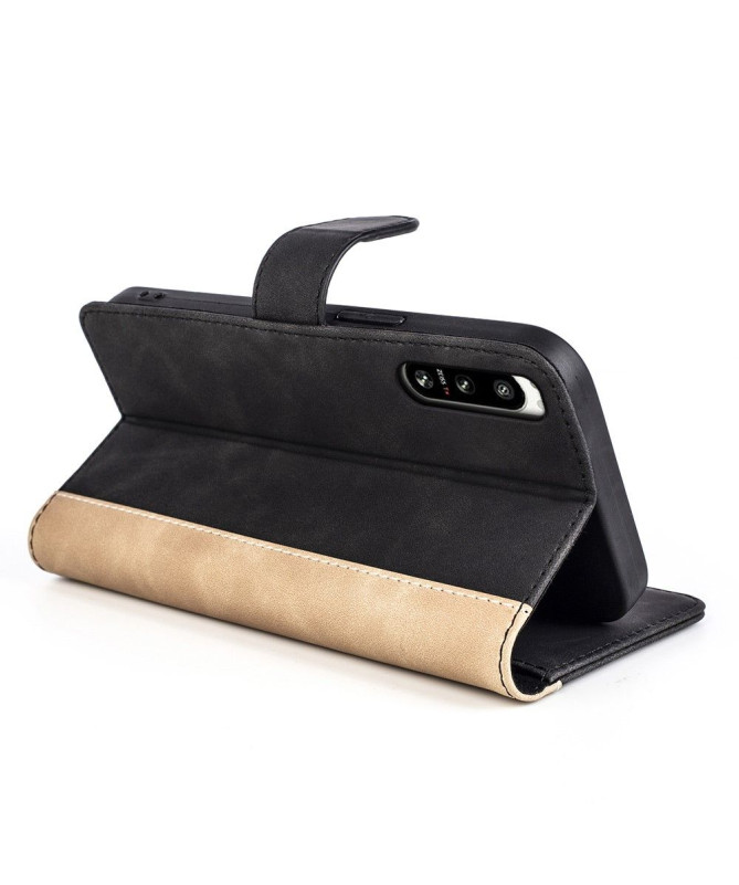 Housse Sony Xperia 5 IV Stand Folio Bicolore
