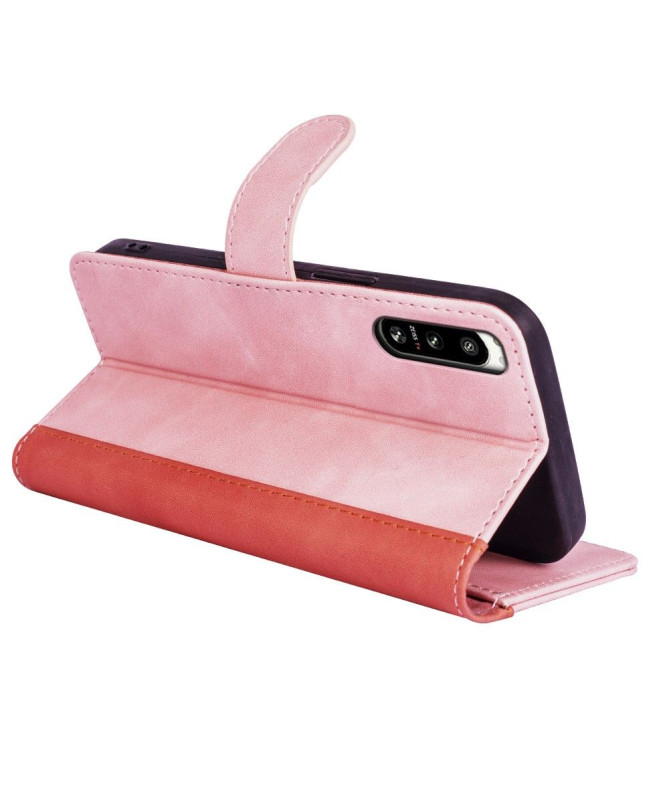 Housse Sony Xperia 5 IV Stand Folio Bicolore