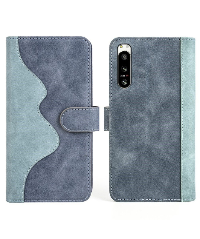 Housse Sony Xperia 5 IV Stand Folio Bicolore