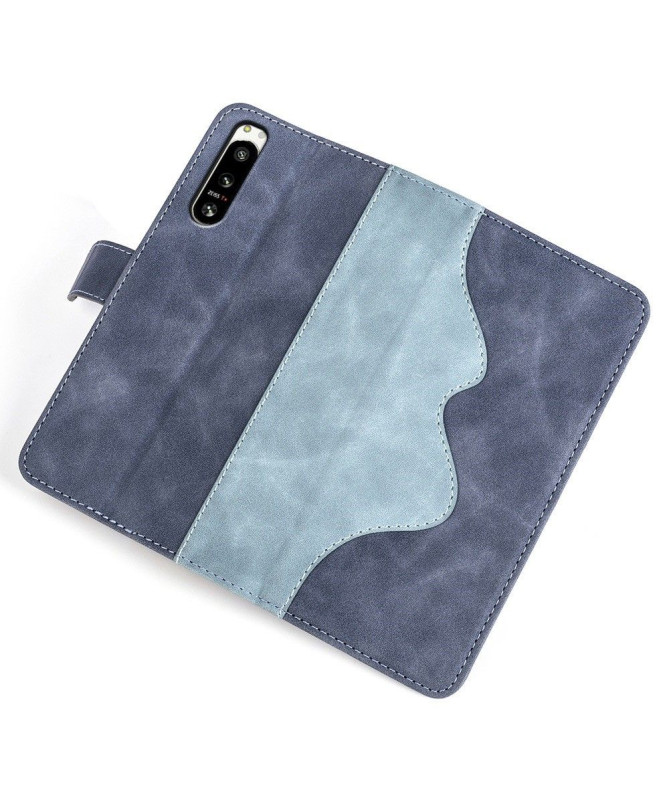 Housse Sony Xperia 5 IV Stand Folio Bicolore