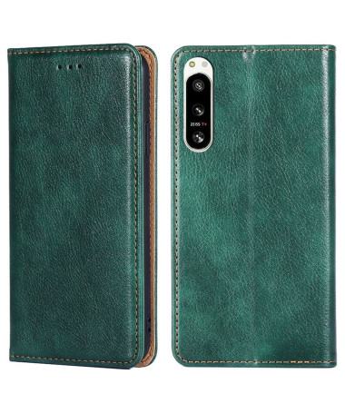 Flip cover Sony Xperia 5 IV PURE simili cuir