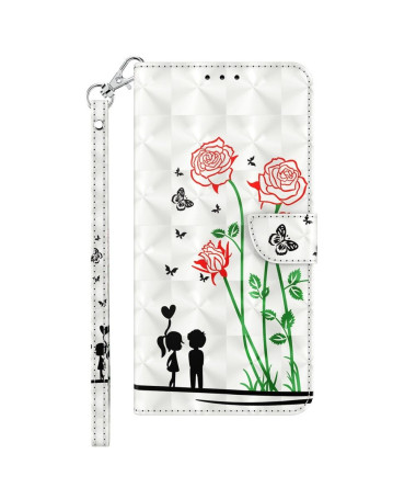 Housse Sony Xperia 10 IV Illustration Couple et Fleurs