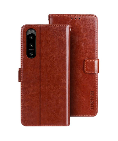 Housse Sony Xperia 5 IV IDEWEI Folio Effet Cuir