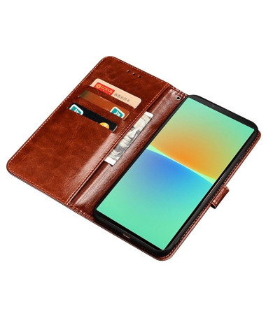 Housse Sony Xperia 5 IV IDEWEI Folio Effet Cuir