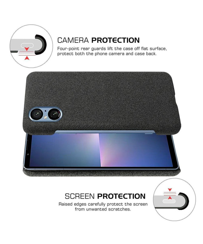 Coque Sony Xperia 5 V revêtement tissu