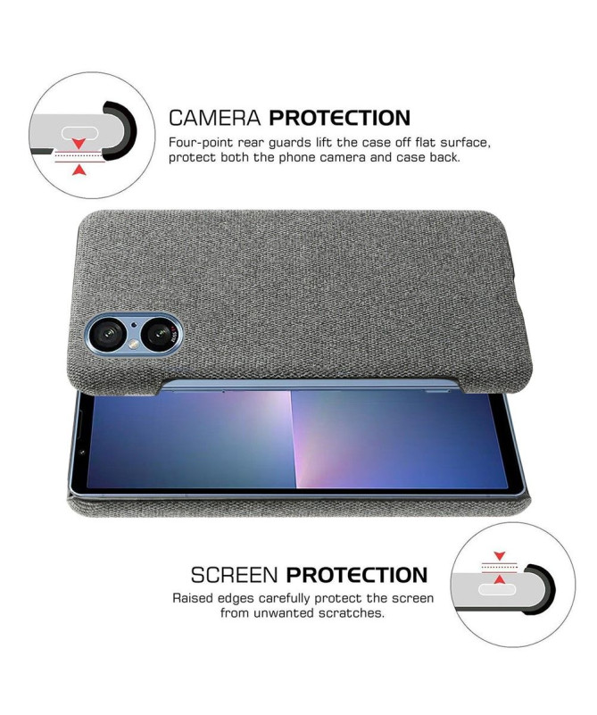 Coque Sony Xperia 5 V revêtement tissu