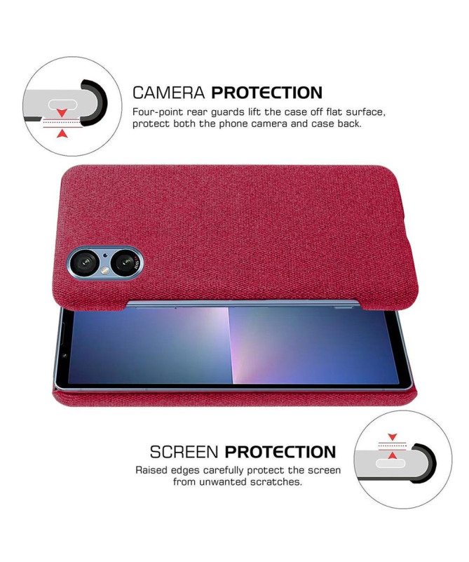 Coque Sony Xperia 5 V revêtement tissu